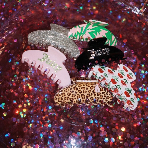 NEW LIMITED EDITION Juicy Couture Lux Hair Clips Set of 7 Y2K - Picture 2 of 10